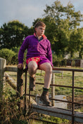 Load image into Gallery viewer, Bicton Quarter Zip Sweatshirt- Purple and Pink