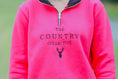 Load image into Gallery viewer, Bicton Quarter Zip Sweatshirt- Pink and Black
