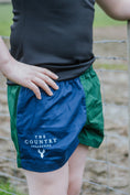 Load image into Gallery viewer, Duo Rugby Shorts- Green and Navy