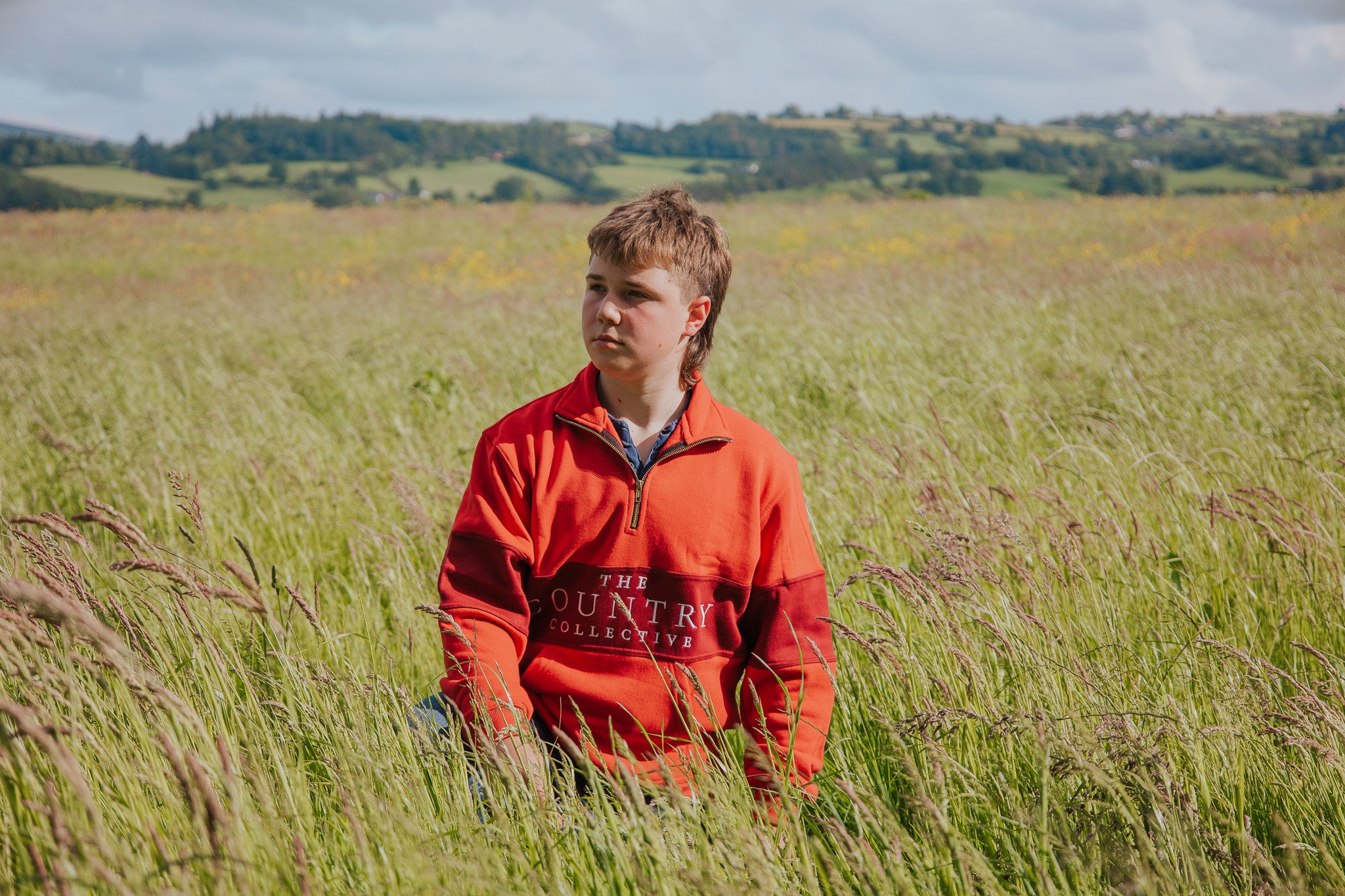 Hartpury 1/4 Zip Sweatshirt- RED