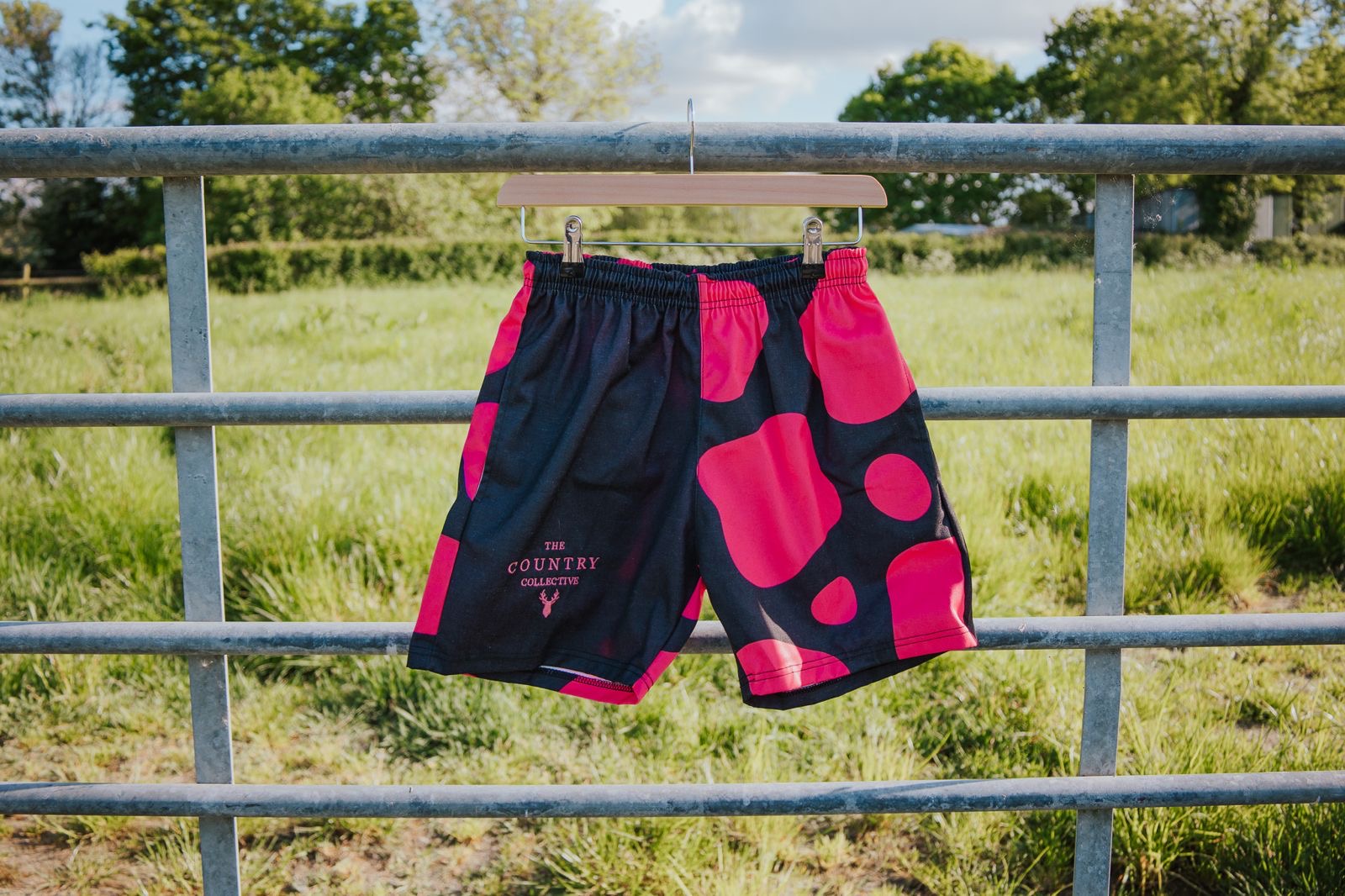 Harper Shorts- Dark Pink and Black