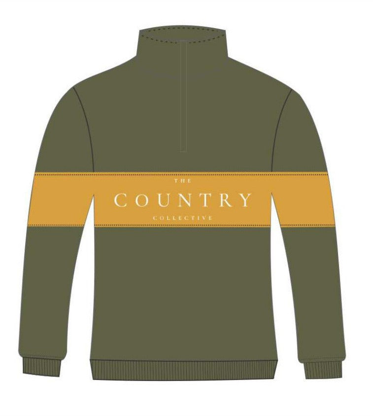 Hartpury 1/4 Zip Sweatshirt- GREEN