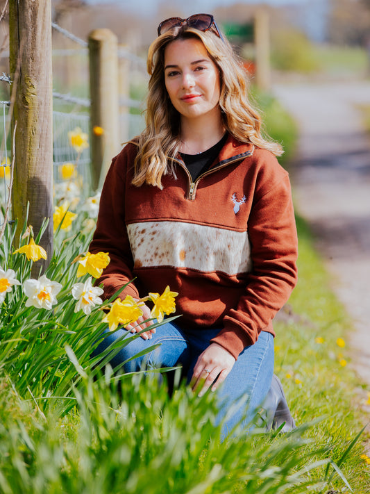 Willow Quarter Zip- Brown