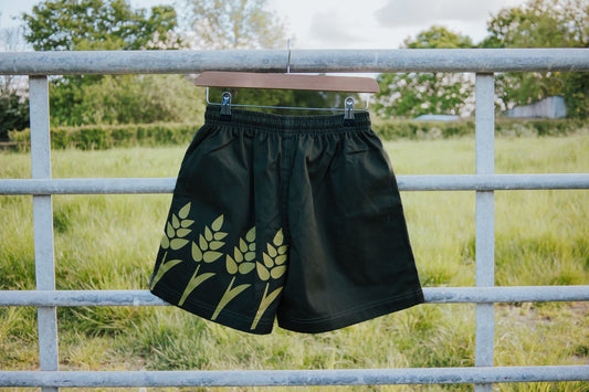 Grain Rugby Shorts- Olive and Yellow