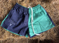 Load image into Gallery viewer, Duo Rugby Shorts- Blue and Aqua
