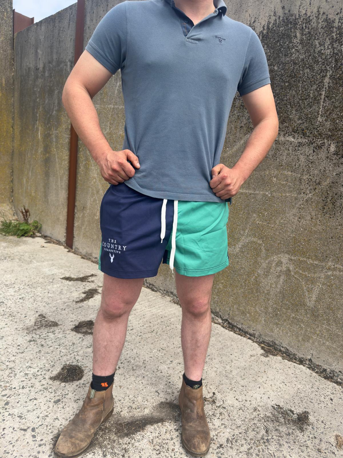 Duo Rugby Shorts- Blue and Aqua